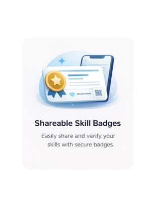 Shareable skill badges illustration